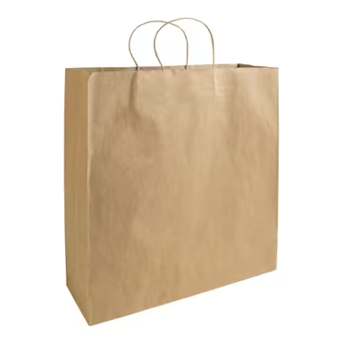 Bolsa de papel reciclado de 100 gr/m2 con fuelle