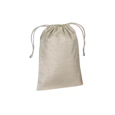 Bolsa para regalo de polialgodón brillante, 90 g/m2, con cierre de cordón