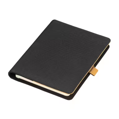 Carpeta para bloc de notas A5 en R-PET con cierre de gancho de metal