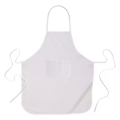 Delantal largo de cocina con bolsillo frontal de poliéster reciclado R-PET,