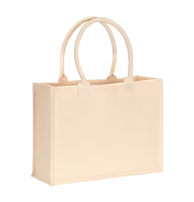 Bolsa shopper de algodón reciclado laminado de 300 g/m2
