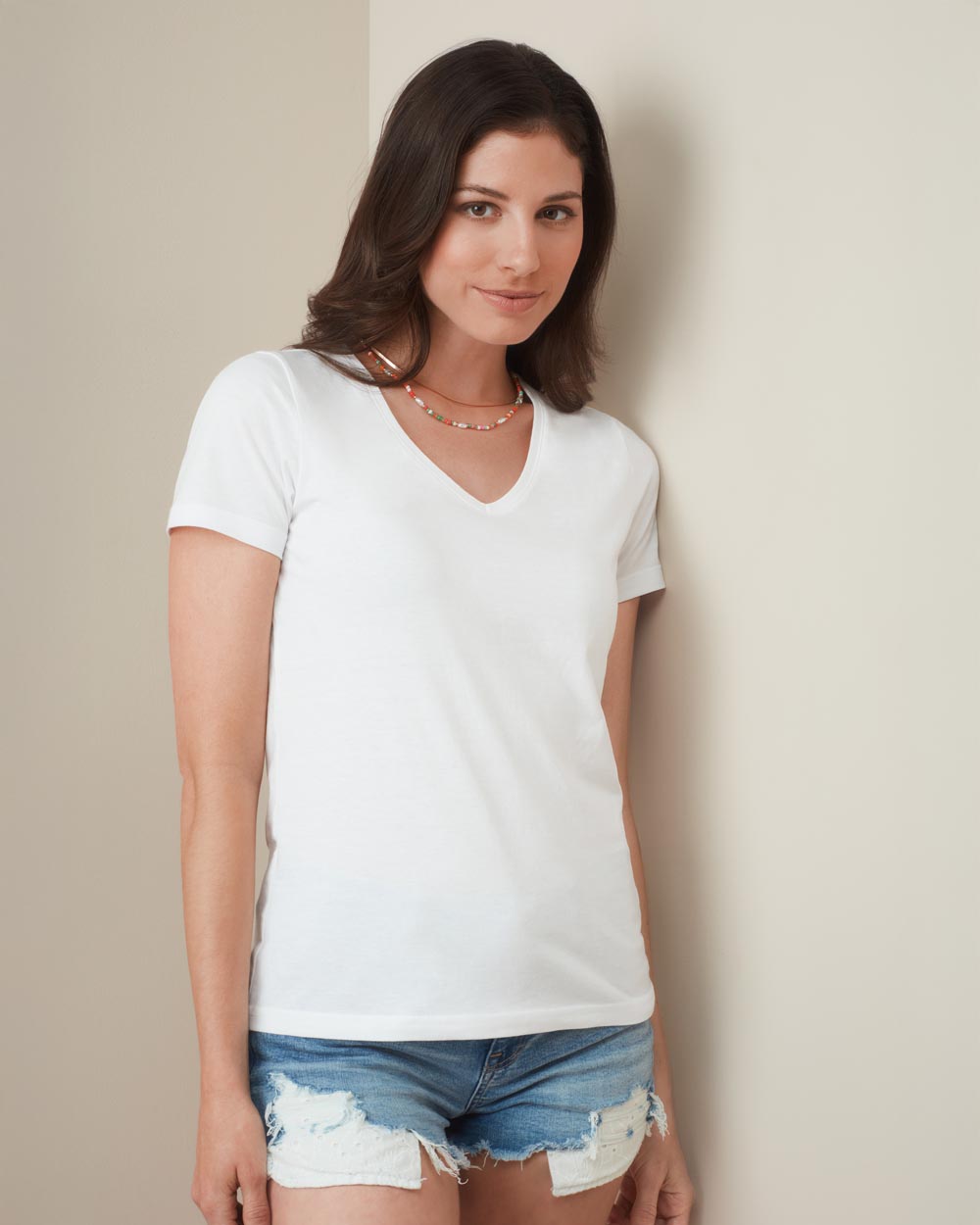 Classic-T V-neck Camiseta con cuello pico para mujeres (197.05)