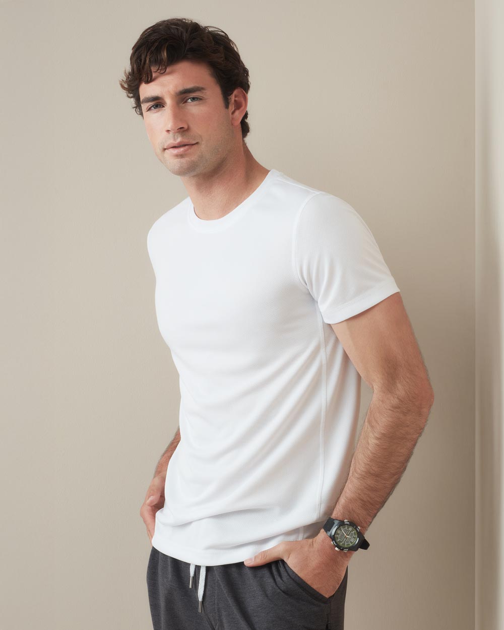 Active 140 Crew Neck Camiseta con cuello redondo para hombres (011.05)