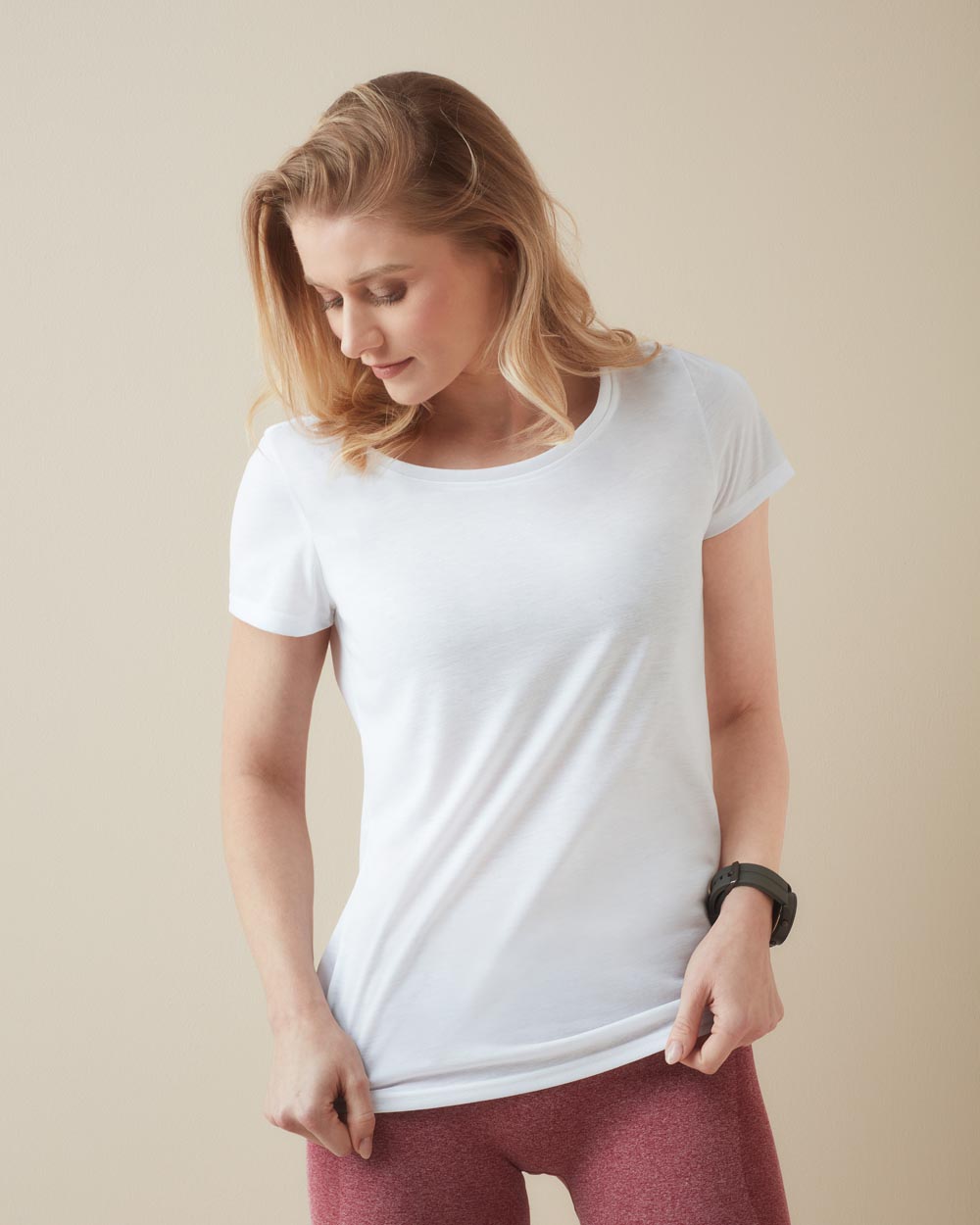 Active Cotton Touch Camiseta con cuello redondo para mujeres (087.05)