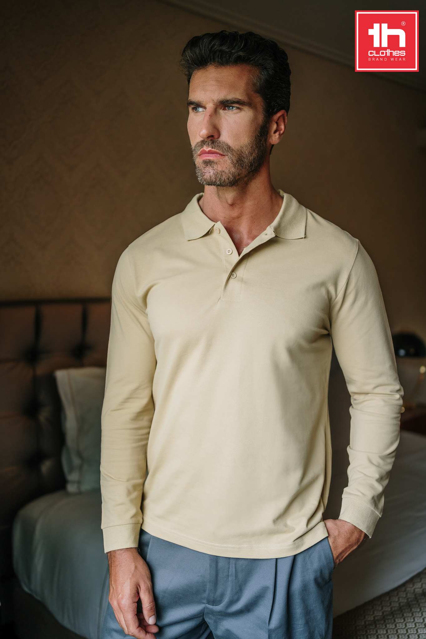 BERN - Polo de manga larga para hombre