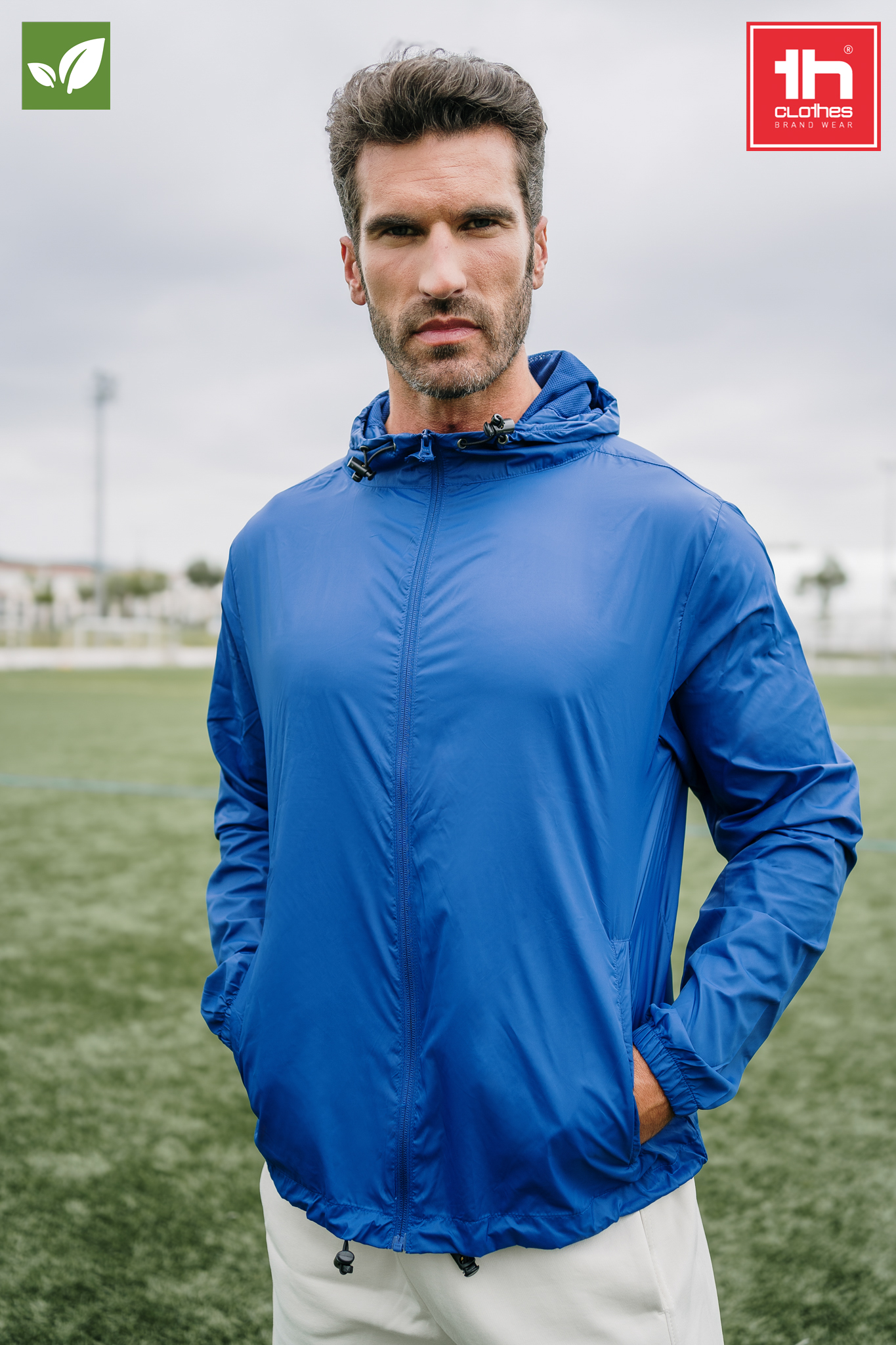 DUBLINERS - Cortavientos unisex con capucha forrada de malla