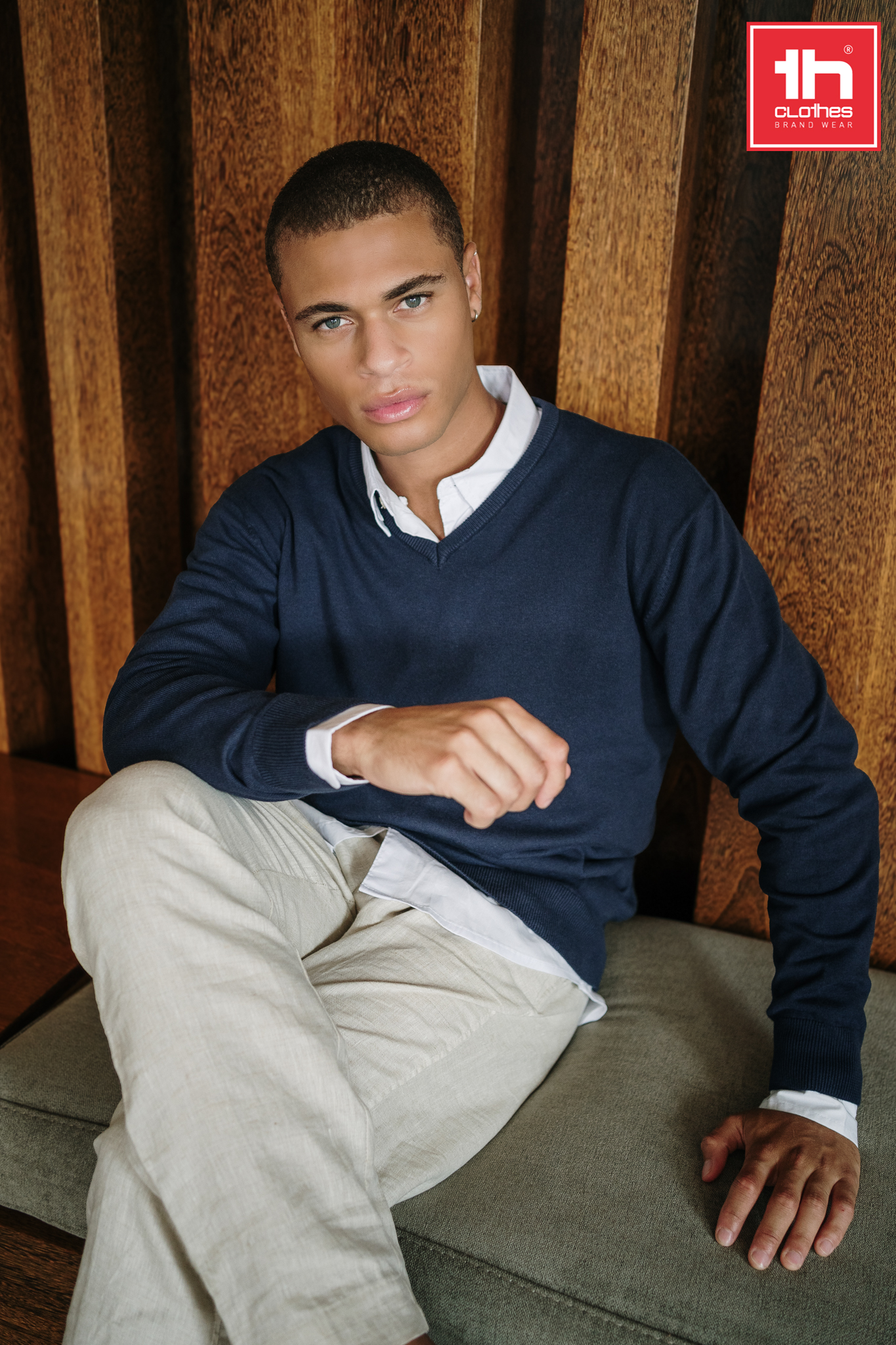 MILAN - Jersey hombre "cuello en pico"