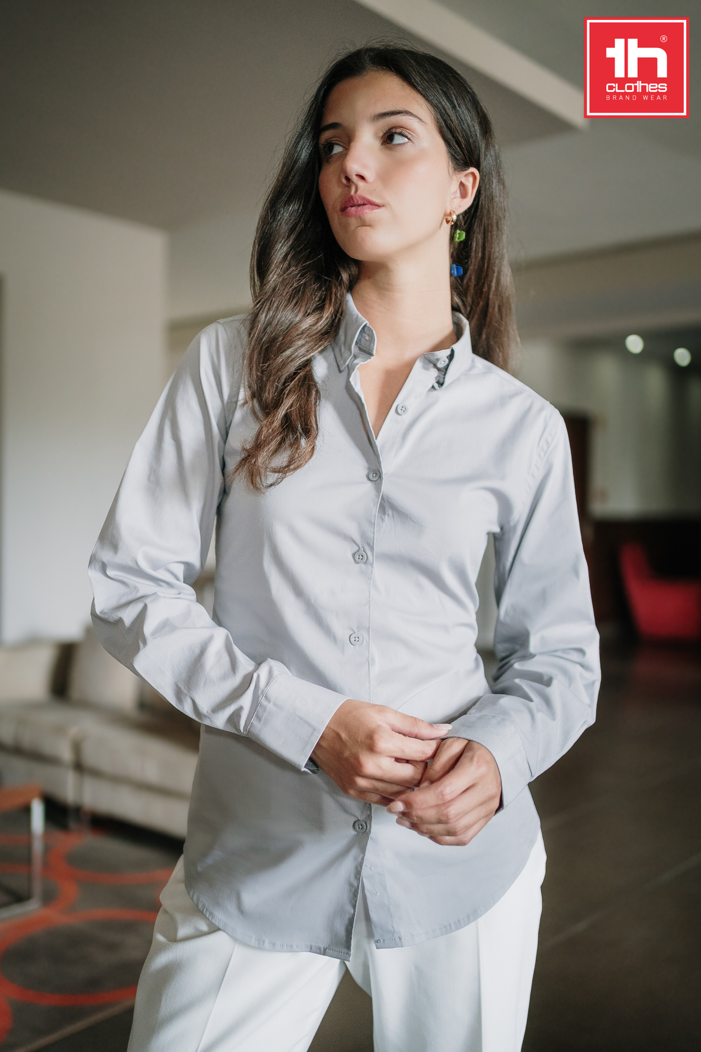 PARIS WOMEN - Camisa popelín manga larga mujer