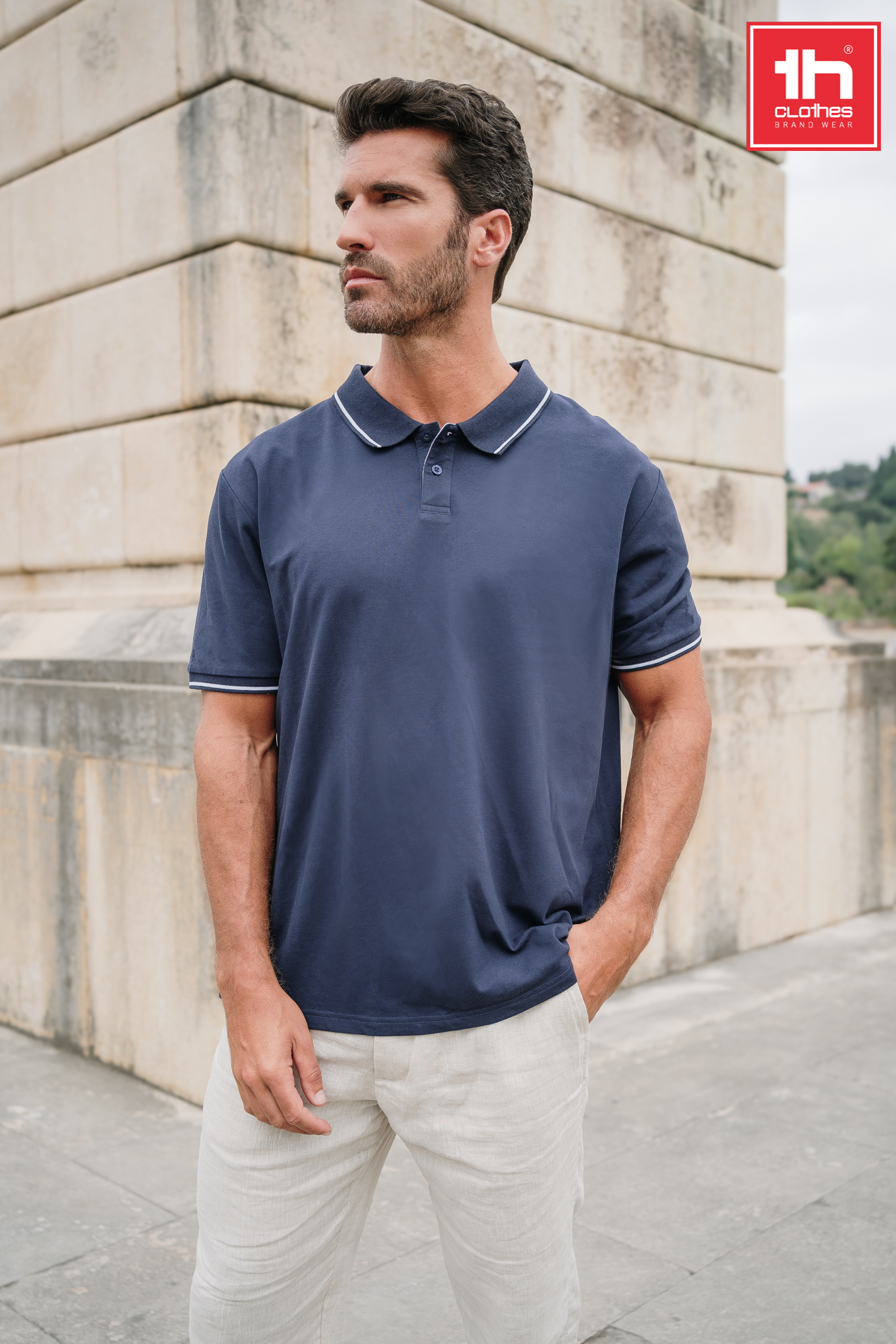 SPECTRUM - Polo bicolor para hombre