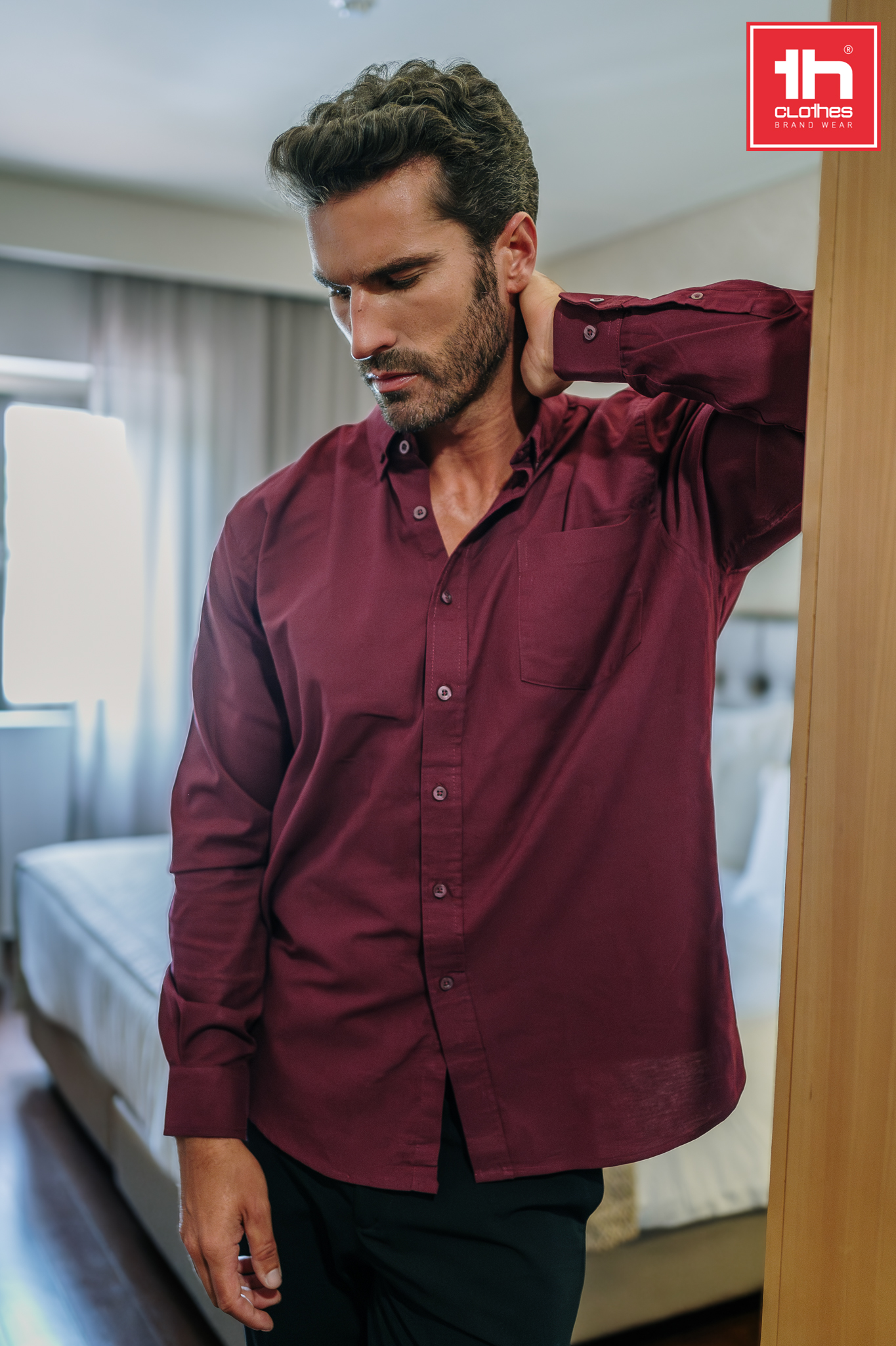 TOKYO - Camisa Oxford de manga larga para hombre