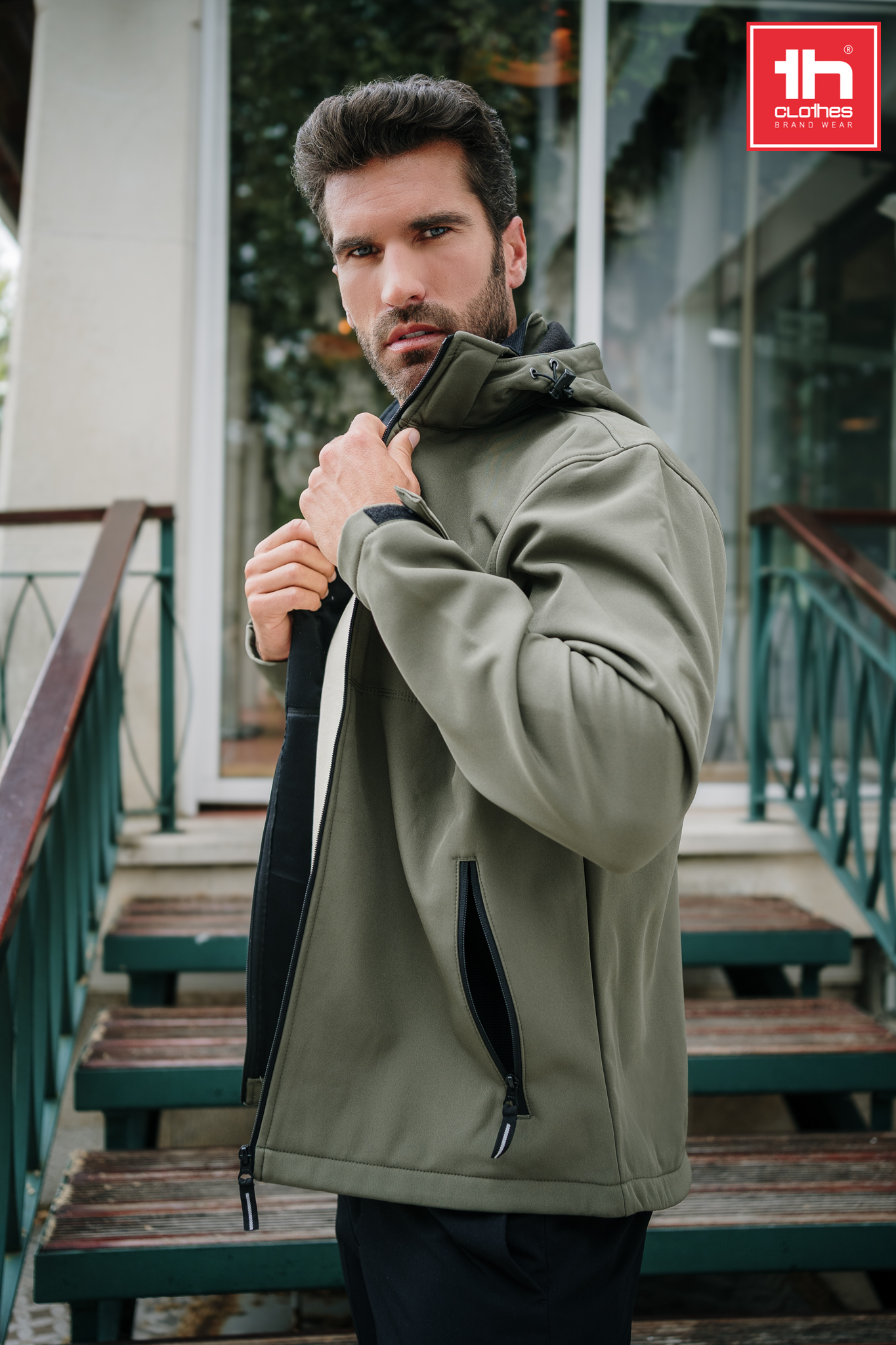 ZAGREB - Softshell para hombre con capucha extraíble