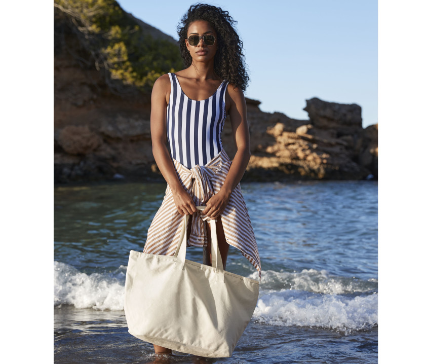 Bolsa Tote Canvas de Material Reforzado Oversize - W606 (951.28)