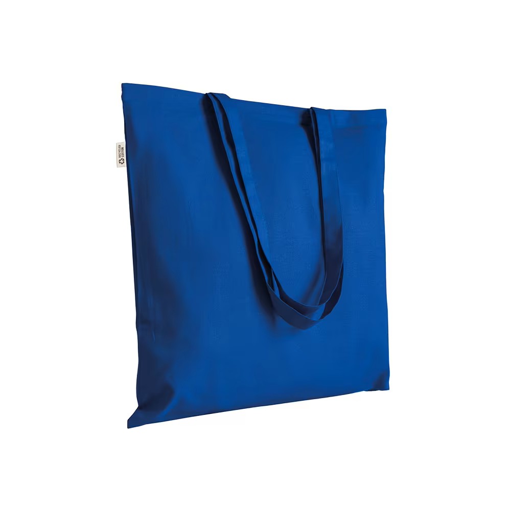 Bolsa shopper de color liso hecha de algodon reciclado de 280 g/m2 (38 X 42
