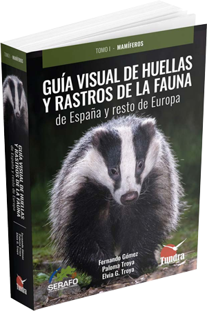 Image visual guide book of footprints and traces of the fauna of Spain and the rest of Europe