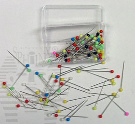 AGUJAS CON CABEZA DE PLÁSTICO DE COLORES 100 UD 2
