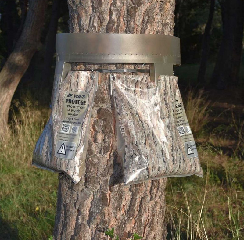 ECOPIEGE 140CM COLLAR PARA EL CONTROL DE LA ORUGA DE LA PROCESIONARIA CON DOBLE BAJANTE 1