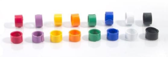 ANILLAS DE COLORES PARA ESTUDIOS CIENTÍFICOS CON AVES 5-11 mm, 10 UDS 1