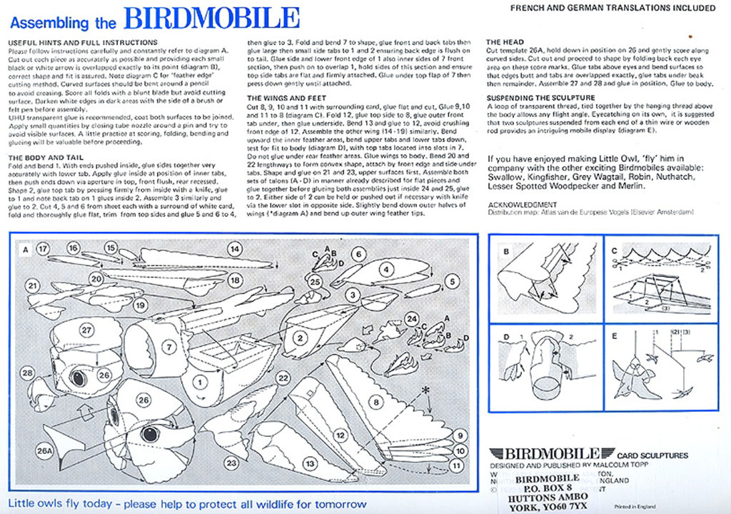 RECORTABLE BIRDMOBILE DE MOCHUELO 2