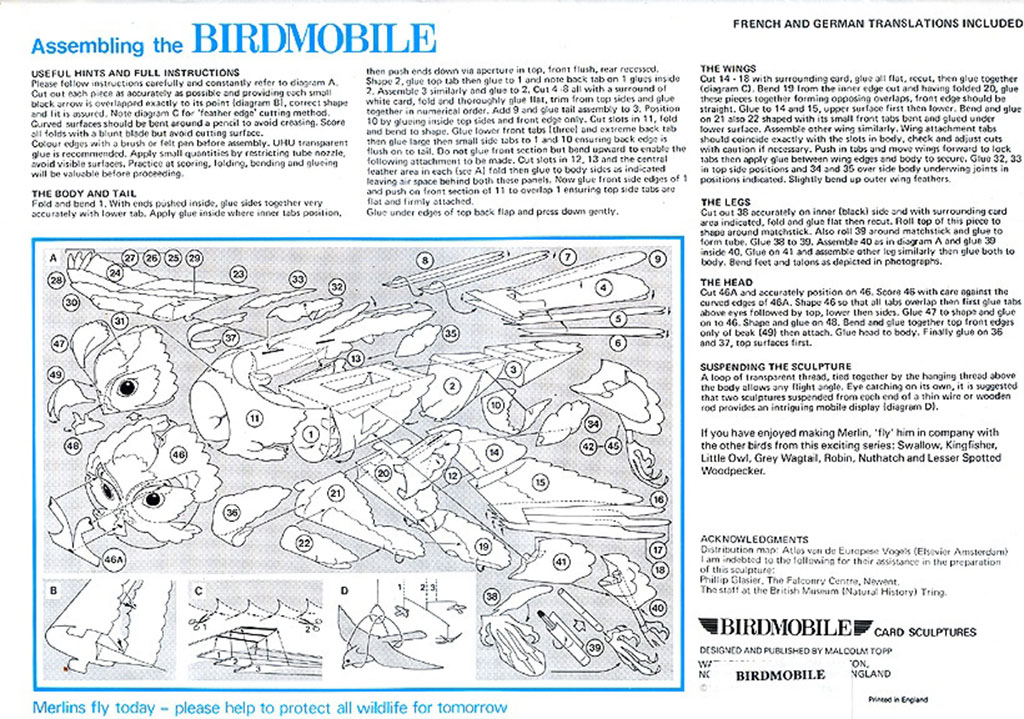 RECORTABLE BIRDMOBILE DE ESMEREJÓN 2