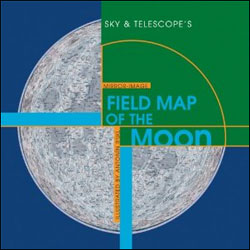 SKY AND TELESCOPE'S MIRROR-IMAGE FIELD MAP OF THE MOON