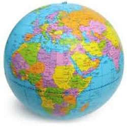 GLOBO TERRÁQUEO INFLABLE 40 CM DIÁMETRO 2