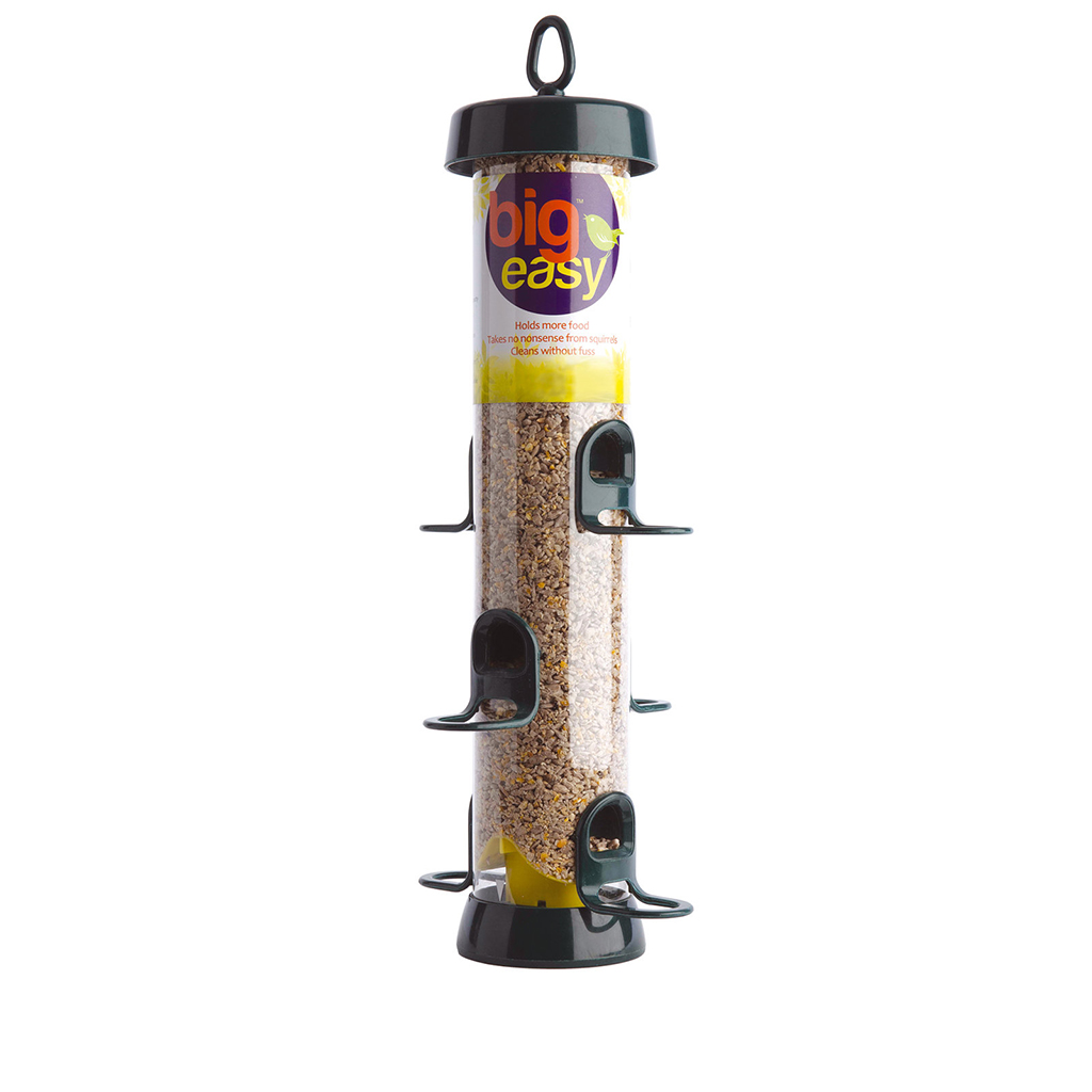BE-S3G 'BIG EASY' COMEDERO TUBULAR FABRICADO EN ROXRESIN PARA AVES SILVESTRES GRANDE PARA MEZCLA DE SEMILLAS DE DIÁMETRO GRANDE Y DESMONTABL
