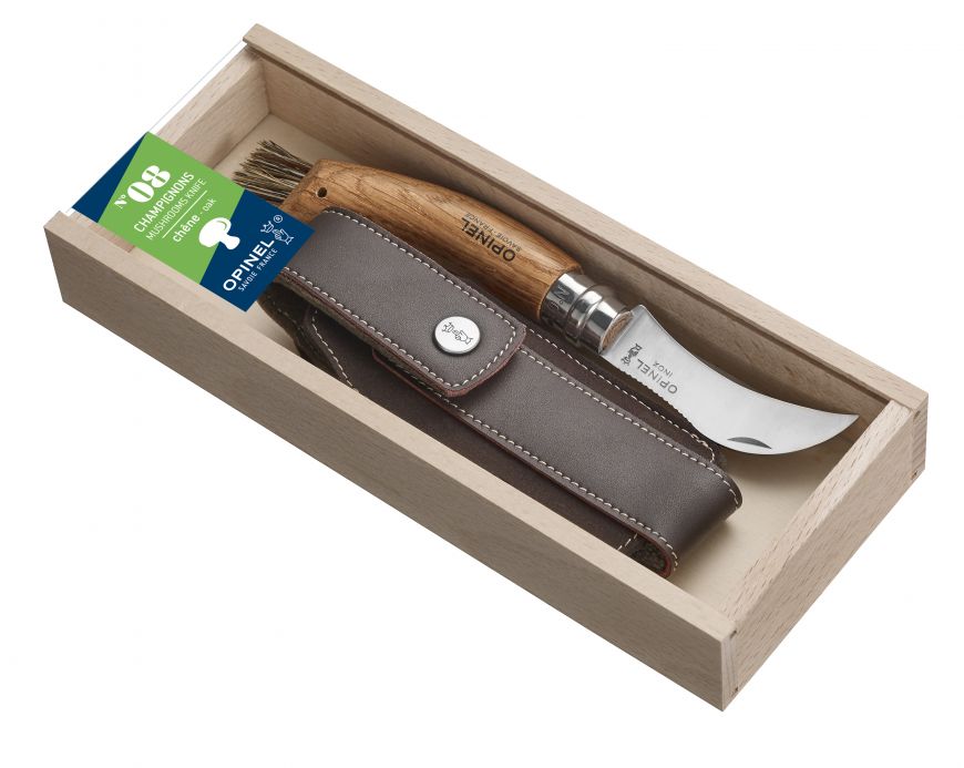 ESTUCHE CON NAVAJA OPINEL PARA SETAS Y FUNDA 1