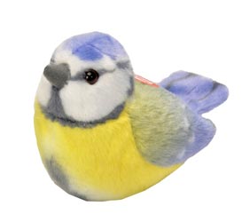 PELUCHE DE HERRERILLO COMÚN CON CANTO 2