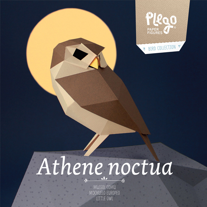 PLEGOPAPER - FIGURA RECORTABLE DE MOCHUELO EUROPEO (MUSSOL COMÚ) 1