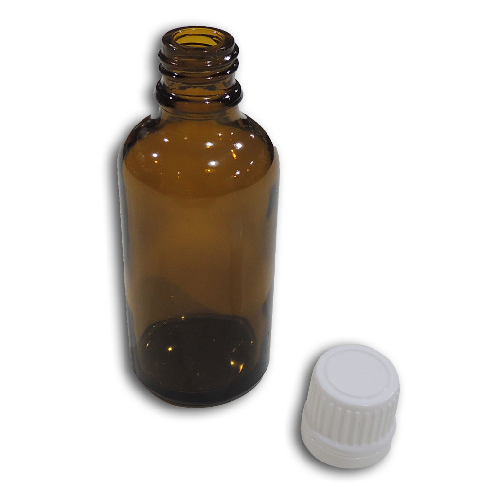 FRASCO DE VIDRIO TOPACIO PARA PRODUCTOS QUÍMICOS 50 ml  1