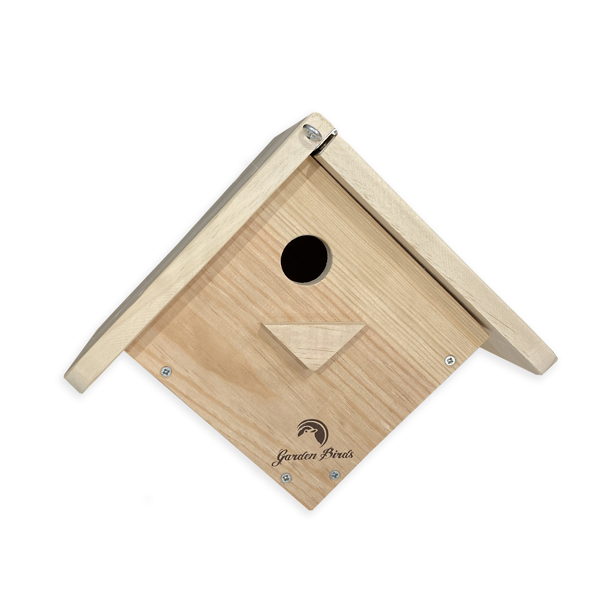 CAJA NIDO DE MADERA PARA PÁJAROS MODELO ROMBO 1