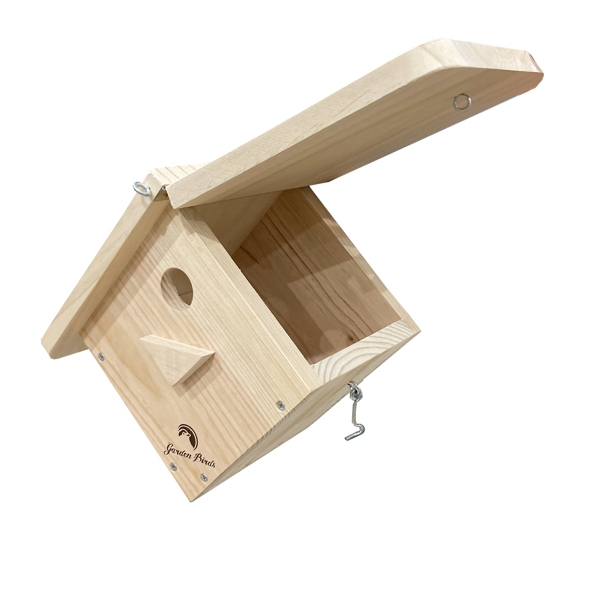 CAJA NIDO DE MADERA PARA PÁJAROS MODELO ROMBO 2