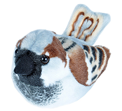 PELUCHE DE GORRIÓN COMÚN / PARDAL COMÚ CON CANTO 2