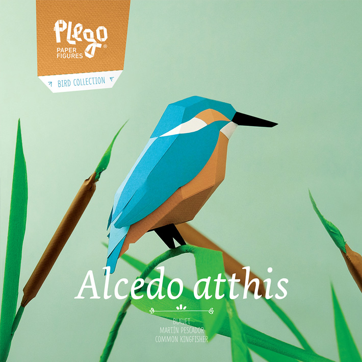 PLEGOPAPER- FIGURA RECORTABLE DE MARTÍN PESCADOR (BLAUET) 1