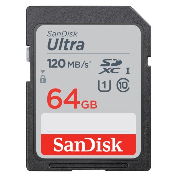 TARJETA DE MEMORIA SD 64 GB (SANDISK SDXC ULTRA 64GB 120MB/S)