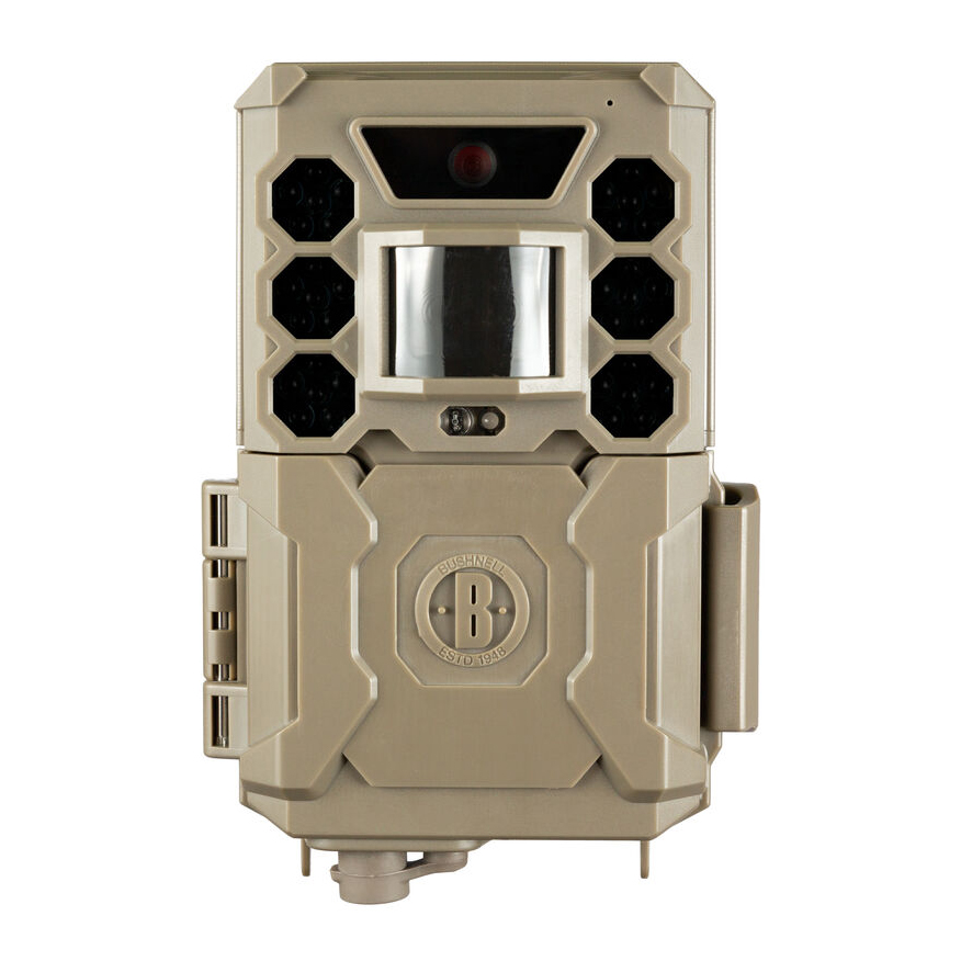 CÁMARA DE TRAMPEO FOTOGRÁFICO BUSHNELL CORE NO GLOW MARRÓN CON FLASH DE LUZ INFRARROJA INVISIBLE DE LEDS NEGROS