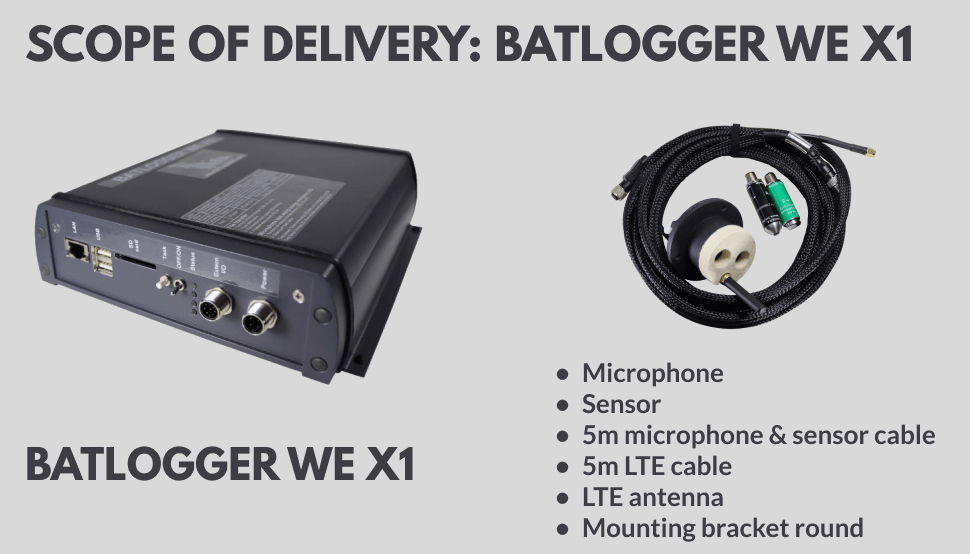GRABADORA DE ULTRASONIDOS DE MURCIÉLAGOS ELEKON BATLOGGER WE X1 CON UN MICRÓFONO 2