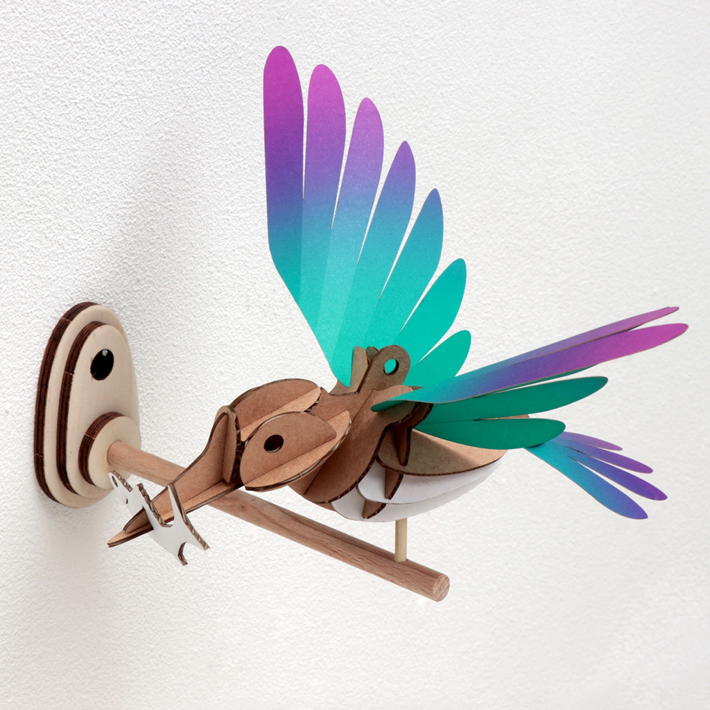 ROMPECABEZAS 3D BIRDS - KINGFISHER GREEN/PURPLE