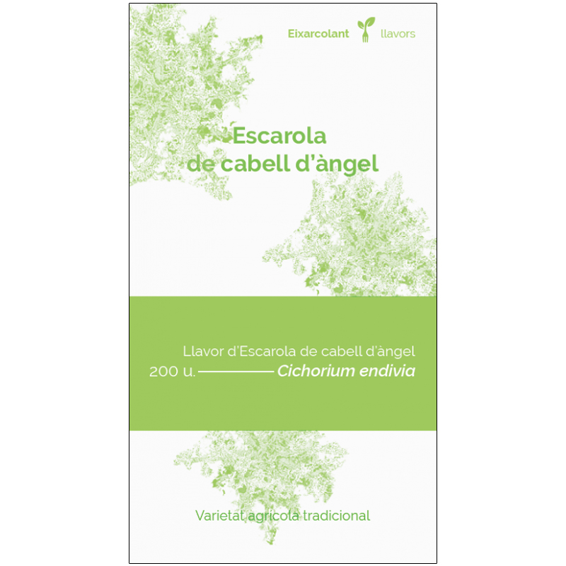 COL·LECTIU EIXARCOLANT. ESCAROLA DE CABELL D'ÀNGEL (CICHORIUM ENVIDIA). LLAVORS DE VARIETATS AGRÍCOLES TRADICIONALS 1