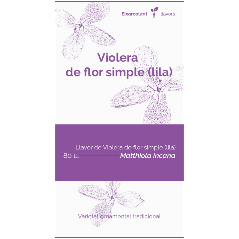COL·LECTIU EIXARCOLANT. VIOLERA DE FLOR SIMPLE LILA (MATTHIOLA INCANA). LLAVORS DE VARIETATS AGRÍCOLES TRADICIONALS 1