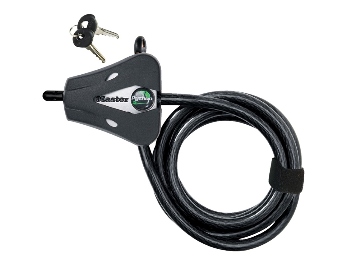 CABLE DE SEGURIDAD CON CIERRE DE LLAVE MASTERLOCK PYTHON 8418D