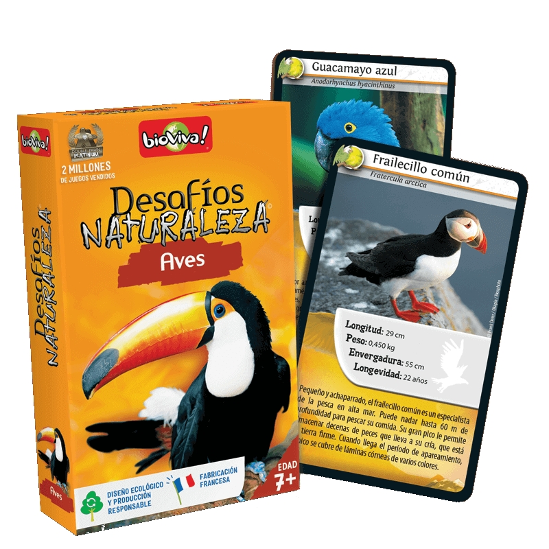 JUEGO DE CARTAS BIOVIVA, AVES. DESAFÍOS NATURALEZA 2