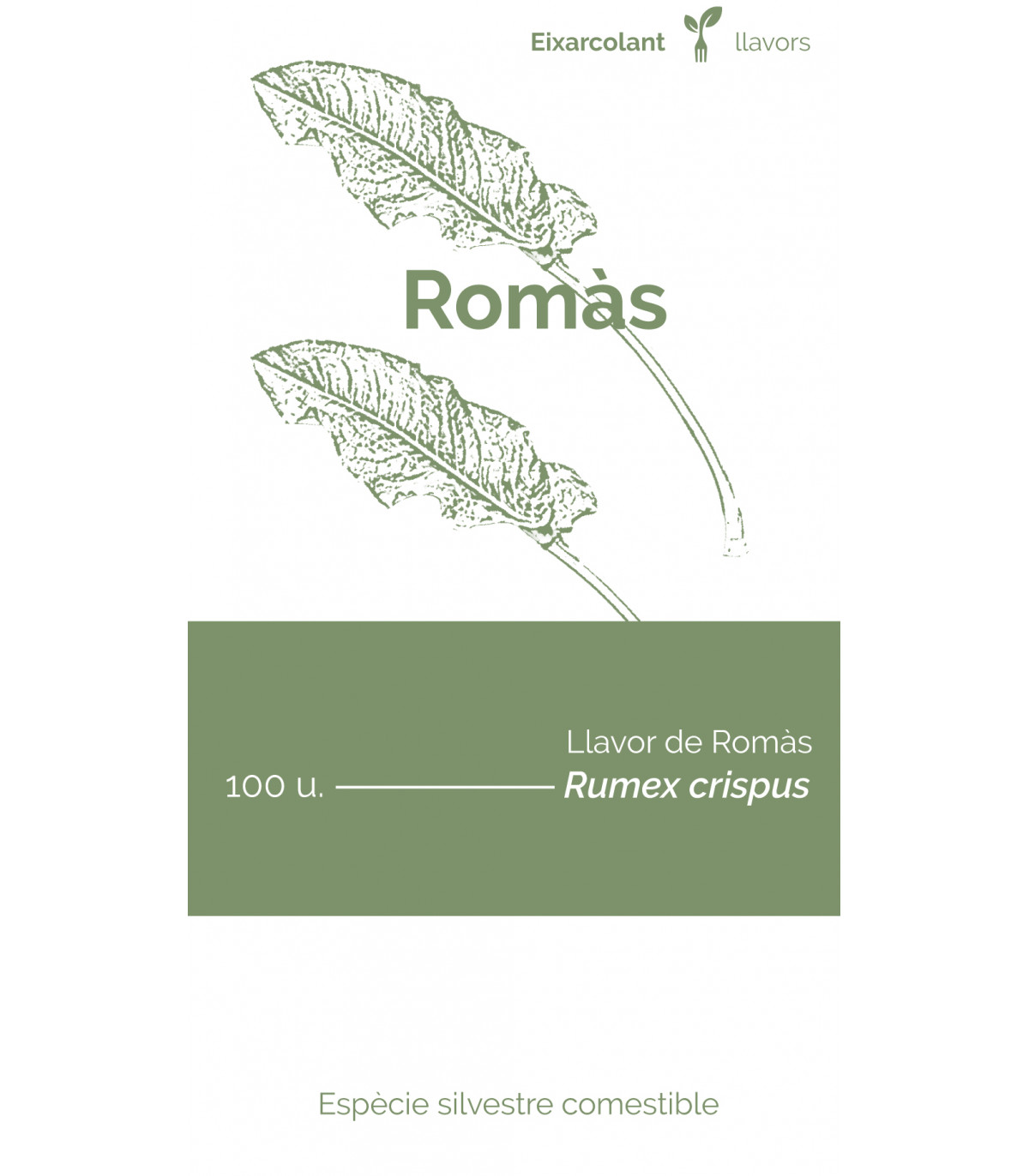 COL·LECTIU EIXARCOLANT. ROMÀS (RUMEX CRISPUS). LLAVORS DE VARIETATS AGRÍCOLES TRADICIONALS 1