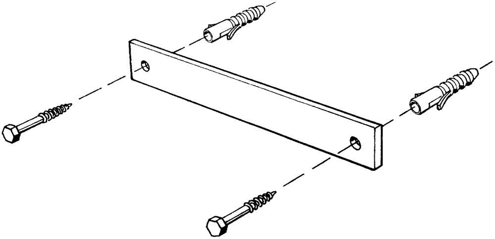 SCHWEGLER PLETINA METÁLICA, TACOS I TORNILLOS DE FIJACIÓN SOBRE FACHADA DE LAS CAJAS Nº 16 Y Nº 16S PARA VENDEJO 2