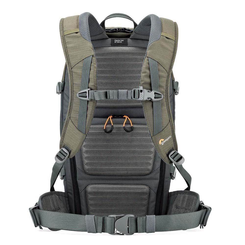 LOWEPRO MOCHILA FLIPSIDE TREK BP 350 AW COLOR VERDE Y GRIS 3