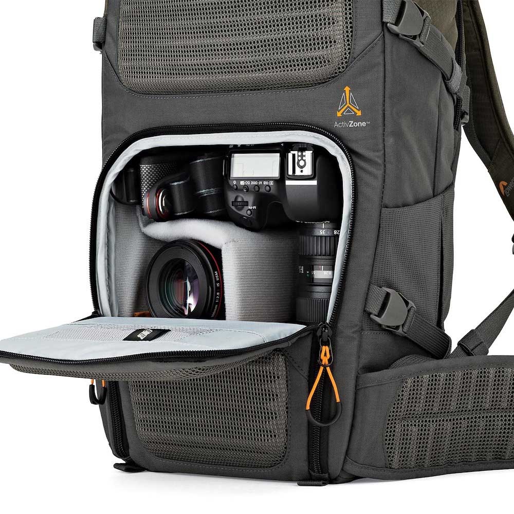 LOWEPRO MOCHILA FLIPSIDE TREK BP 350 AW COLOR VERDE Y GRIS 5