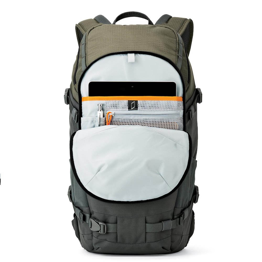 LOWEPRO MOCHILA FLIPSIDE TREK BP 350 AW COLOR VERDE Y GRIS 7