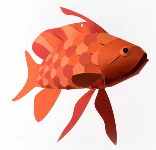 PLEGOPAPER- FIGURA RECORTABLE ANTHIAS ANTHIAS (TRES COLAS - FORCADELLA) 2