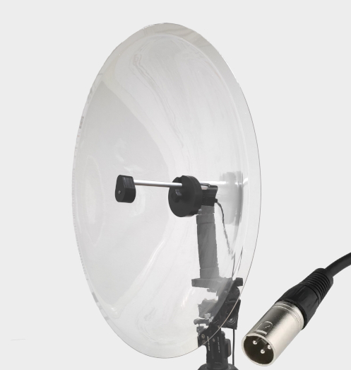 MICRÓFONO DODOTRONIC CON PARÁBOLA HI-SOUND MONO EVO AOM 4X PARA MONITOREO DE MIGRACIÓN NOCTURNA CON CONEXIÓN XLR 1