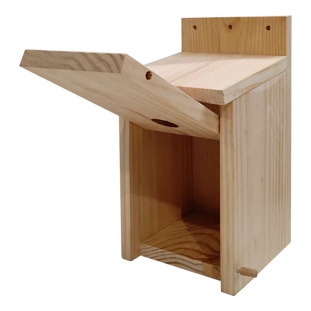 CAJA NIDO DE MADERA RESIDUO 0 PARA PÁJAROS PARA CLAVAR 3